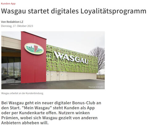 Wasgau startet digitales Loyalitätsprogramm