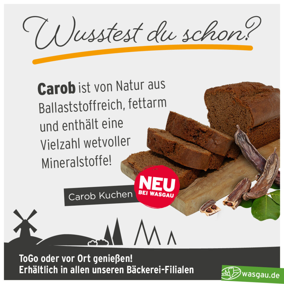 neue Zutat bei der WASGAU Bäckerei - Mehl aus Carob