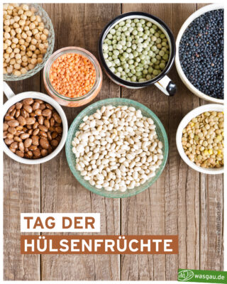 Linsen, Erbsen und Erdnüsse sind echtes Powerfood. Tut euch was Gutes und schaut mal in unseren aktuellen Beitrag und testet unsere WASGAU Rezeptidee.