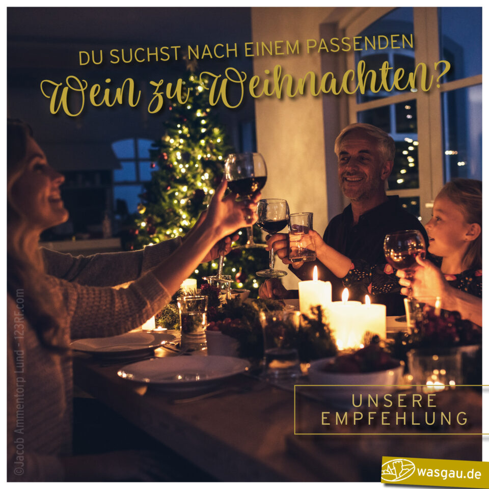 Eine besondere Weinauswahl für das Weihnachtsessen. Im WASGAU Weinkeller den passenden Wein zu einem weihnachtlichen Gericht finden.